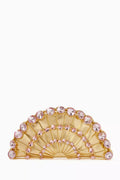 Clochette Reverence Clutch in Gold-plated Brass & Crystals