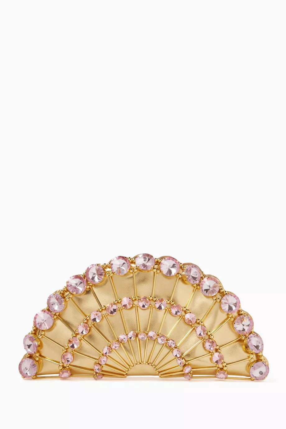 Clochette Reverence Clutch in Gold-plated Brass & Crystals