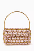 Clochette Nuances Baguette Bag in Gold-plated Brass & Crystals