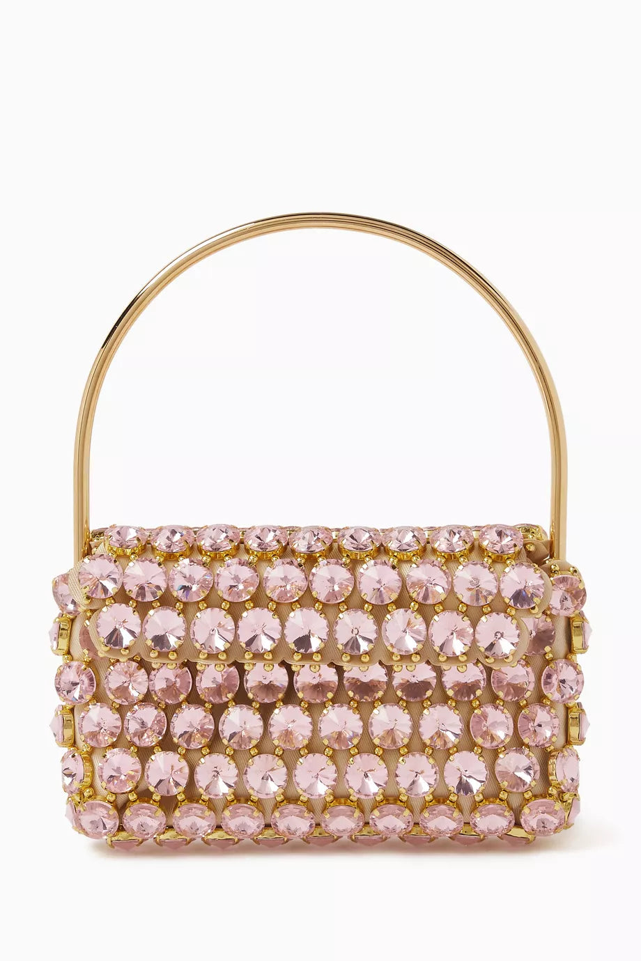 Clochette Nuances Baguette Bag in Gold-plated Brass & Crystals