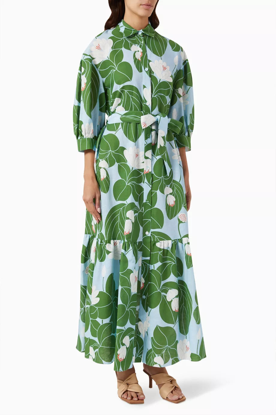 Bianca Maxi Dress in Linen-blend