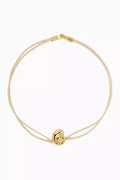 Charm Thread Necklace in Gold-plated Brass