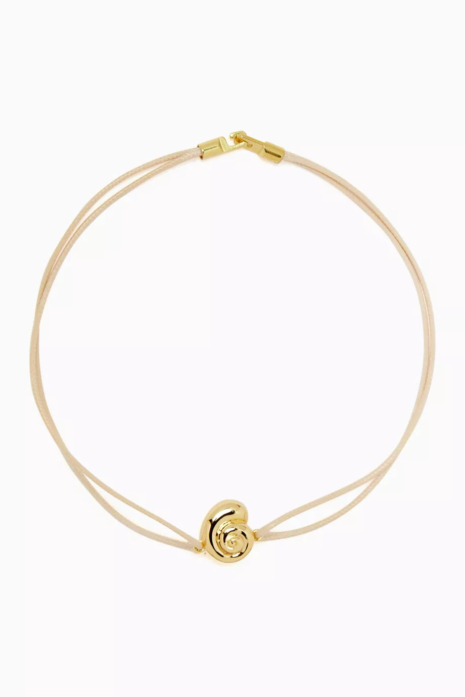 Charm Thread Necklace in Gold-plated Brass