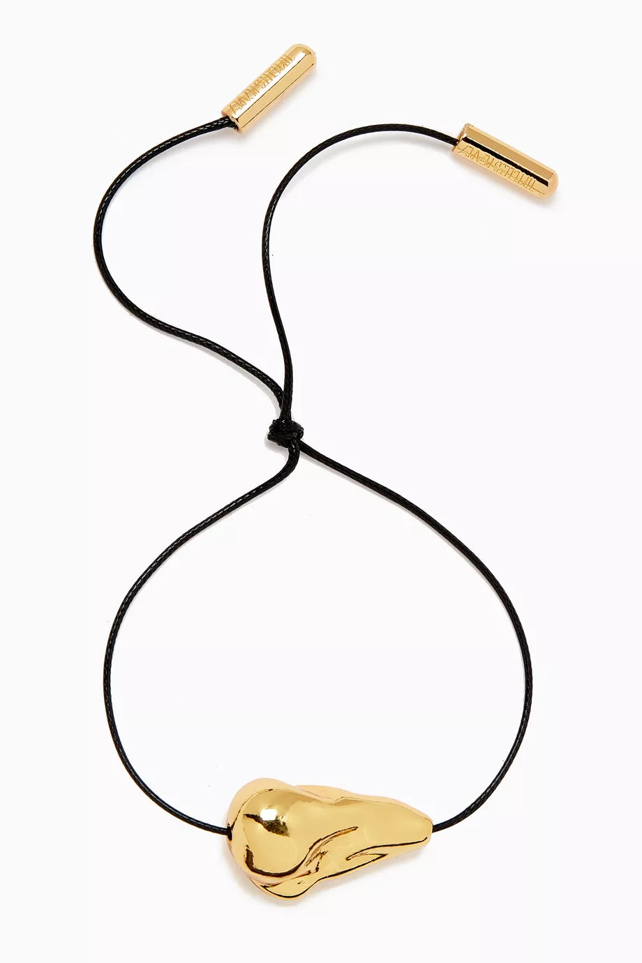 Chunky Pearl Charm Thread Necklace