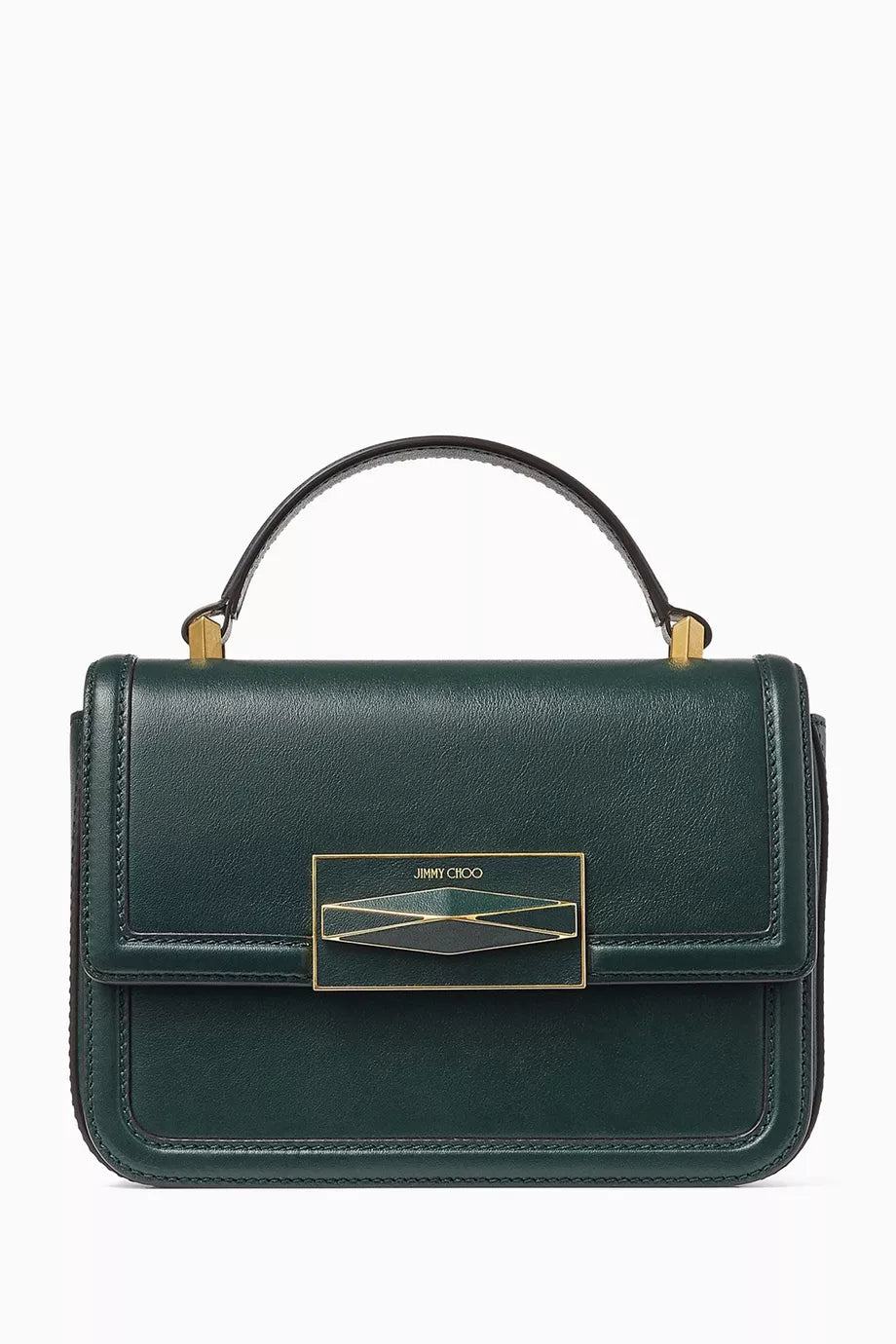 Diamond Top-handle Bag in Leather