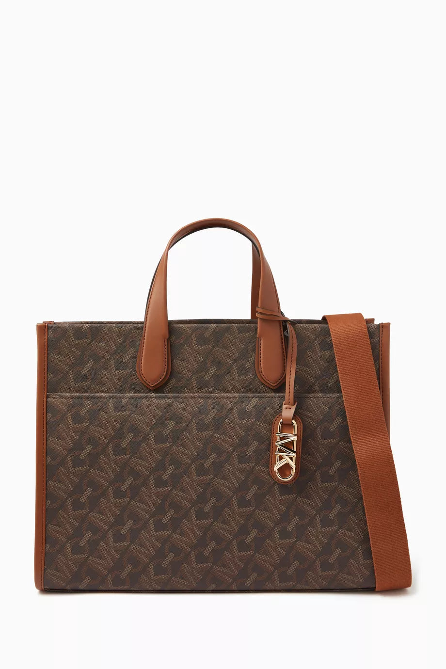 Large Gigi Grab Tote Bag in Coated-canvas