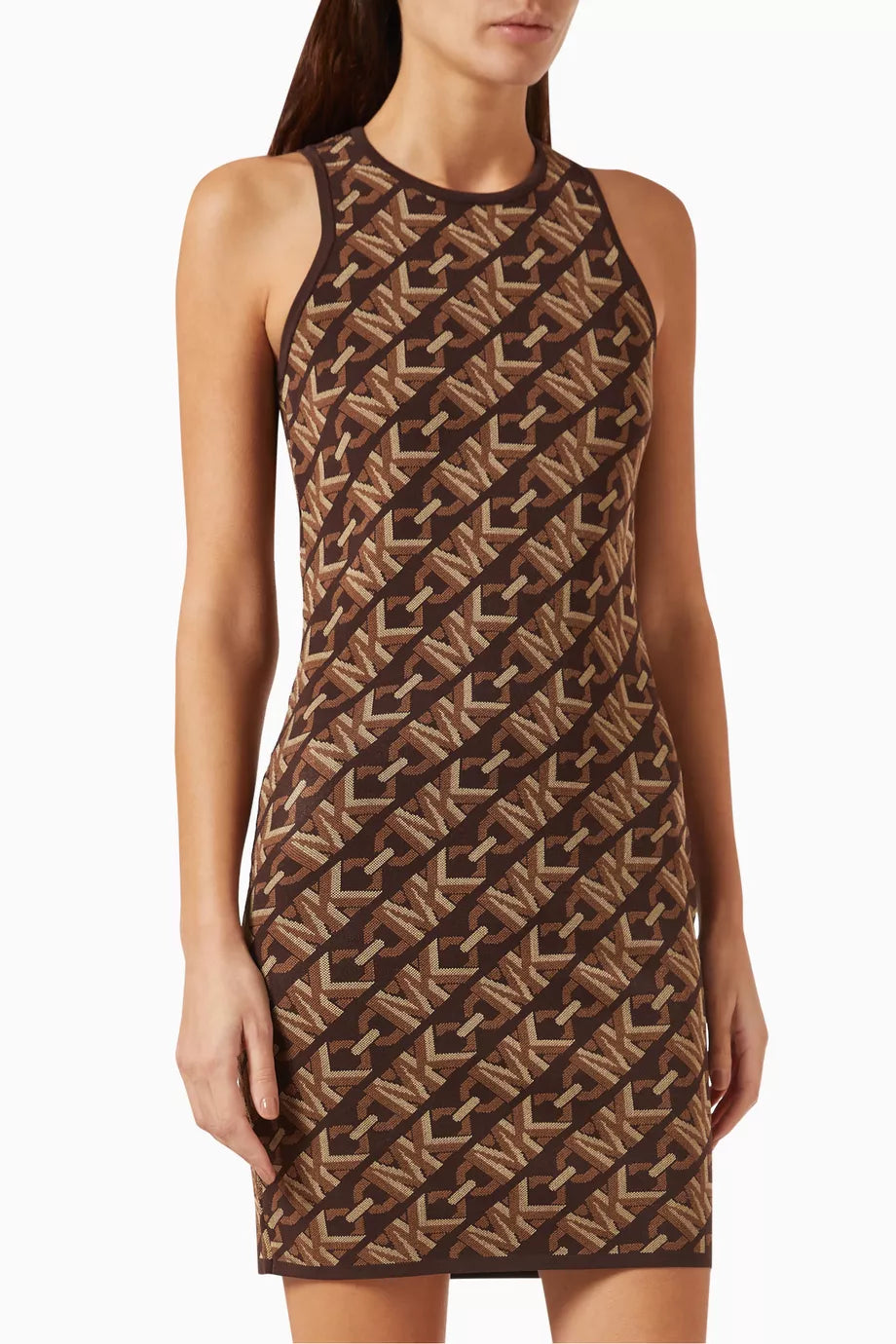 Empire Logo Jacquard Tank Mini Dress in Viscose-blend