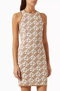 Empire Logo Jacquard Tank Mini Dress in Viscose-blend