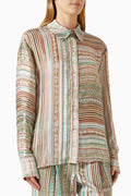 Esme Printed Sheer Shirt in Polyester