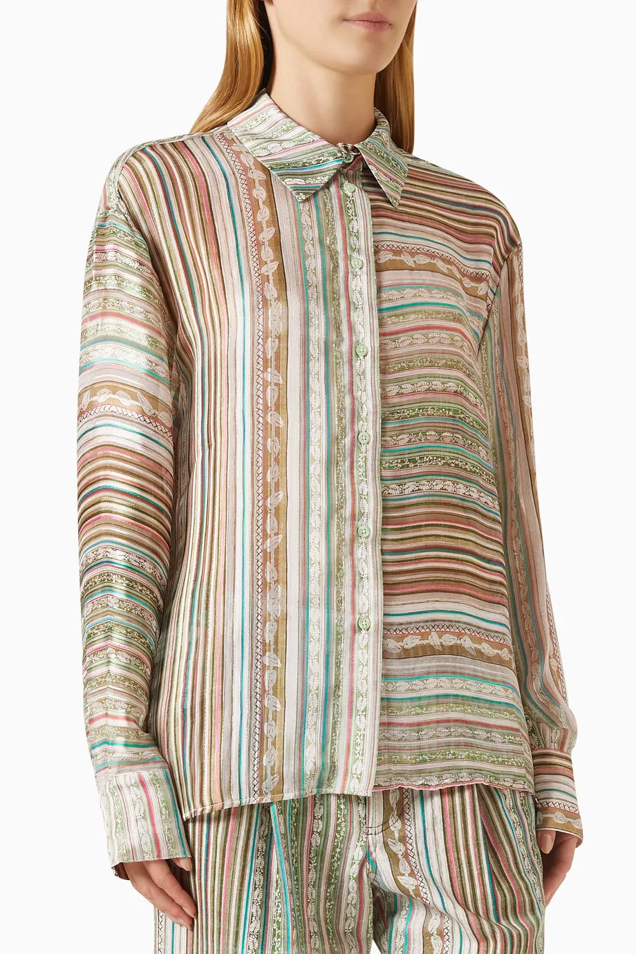 Esme Printed Sheer Shirt in Polyester