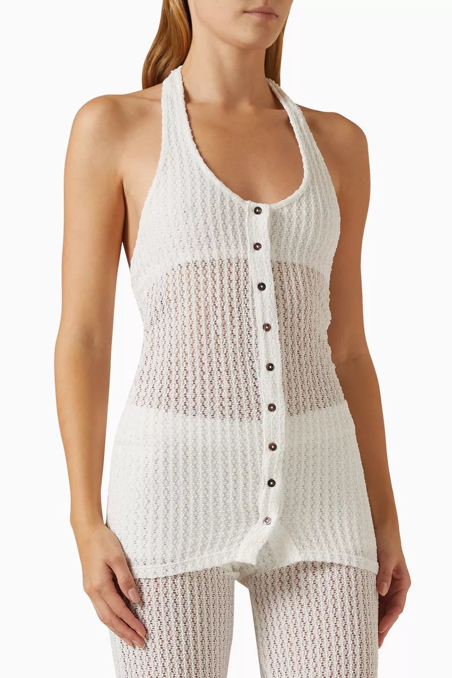 Lenda Textured Halterneck Top in Polyester