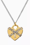Love Lock Necklace in 24kt Gold-plated Sterling Silver