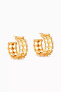 Made It Happen Hoop Earring in 24kt Gold-plated Sterling Silver