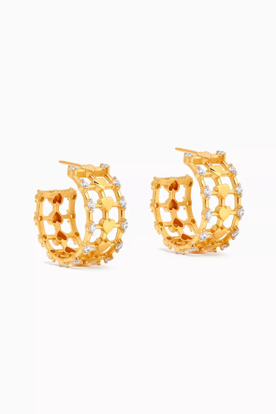 Made It Happen Hoop Earring in 24kt Gold-plated Sterling Silver