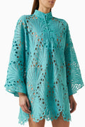 60's Mini Kaftan in Shell Lace
