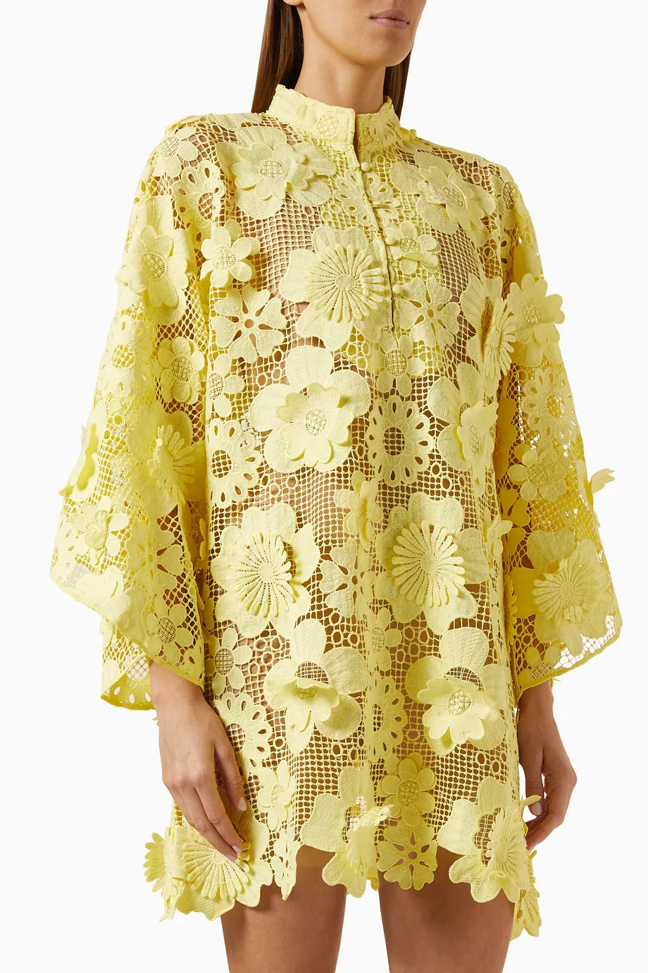 60's Mini Kaftan in Shell Lace