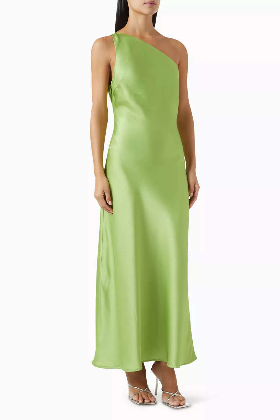 Lucid One-shoulder Maxi Dress in Satin