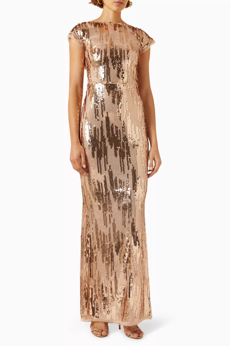 Brushstroke Sequins Maxi Dress