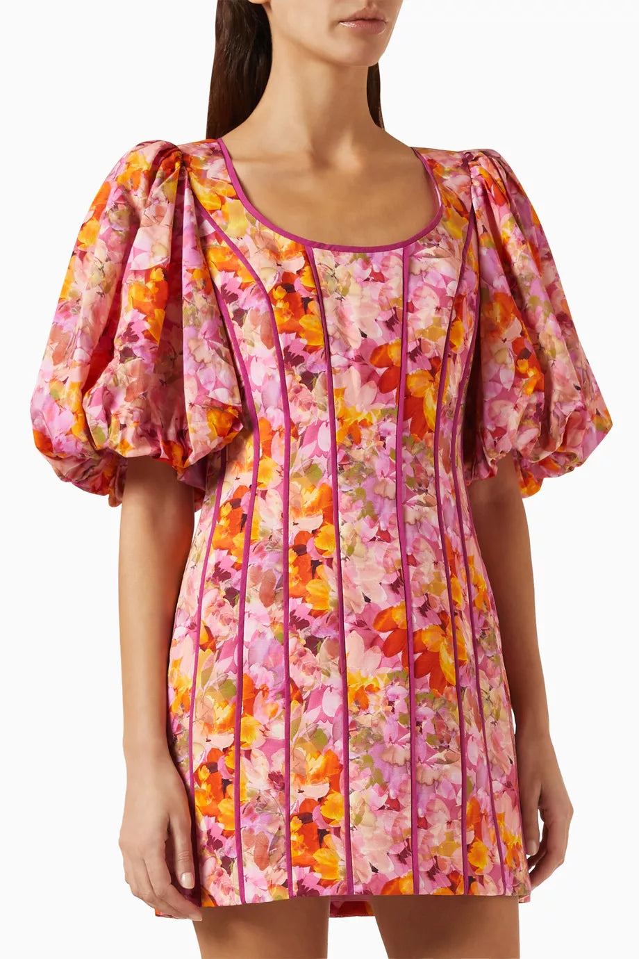 Hansley Mini Dress in Viscose Linen-blend