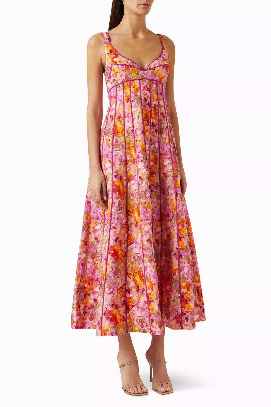 Hansley Midi Dress in Viscose Linen-blend