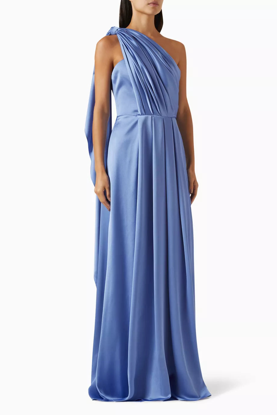 One-shoulder Maxi Dress in Satin