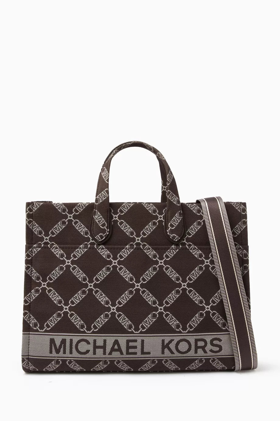 Large Gigi Tote Bag in Empire Logo Jacquard