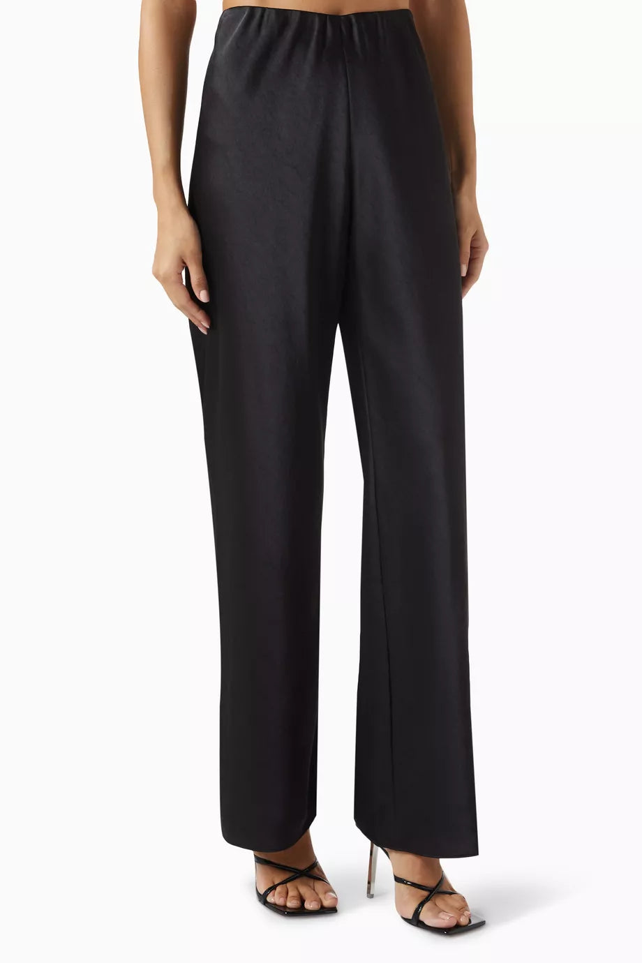 Fluid Bias Pants in Satin