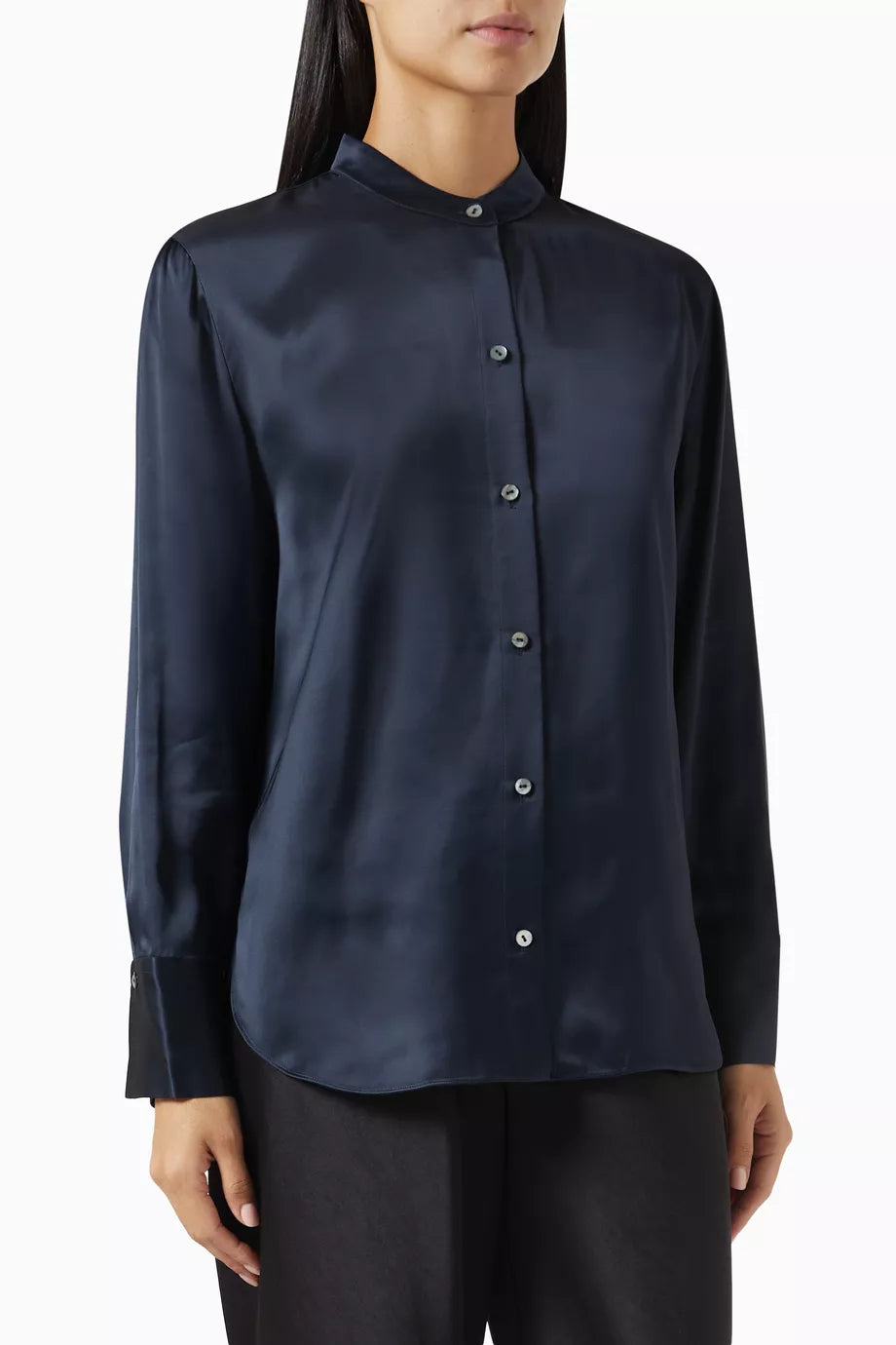 Mandarin Collar Shirt in Rayon