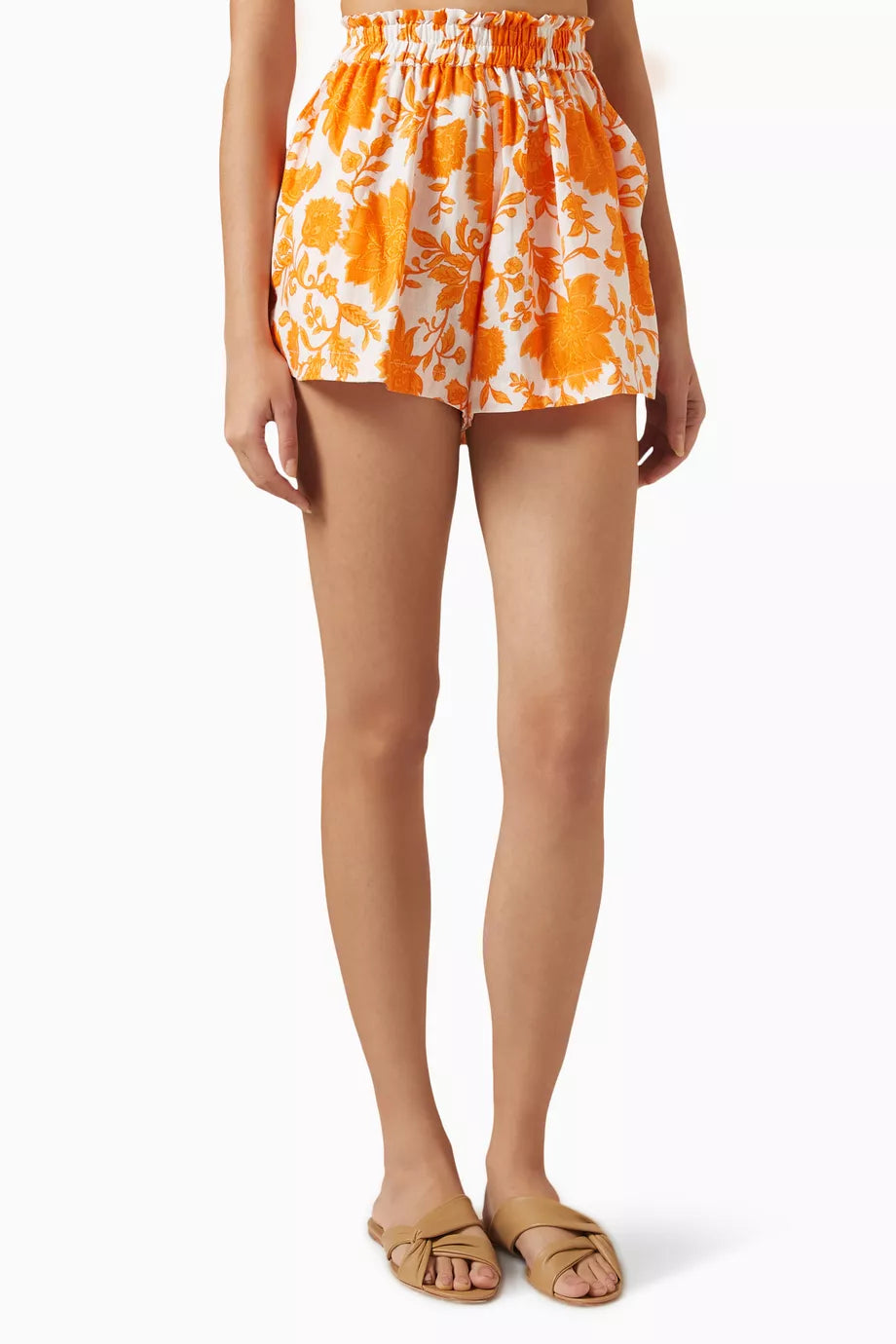 Lora Flared Shorts in Linen