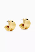 Chunky Doune Hoop Earrings in 14kt Gold-plated Brass
