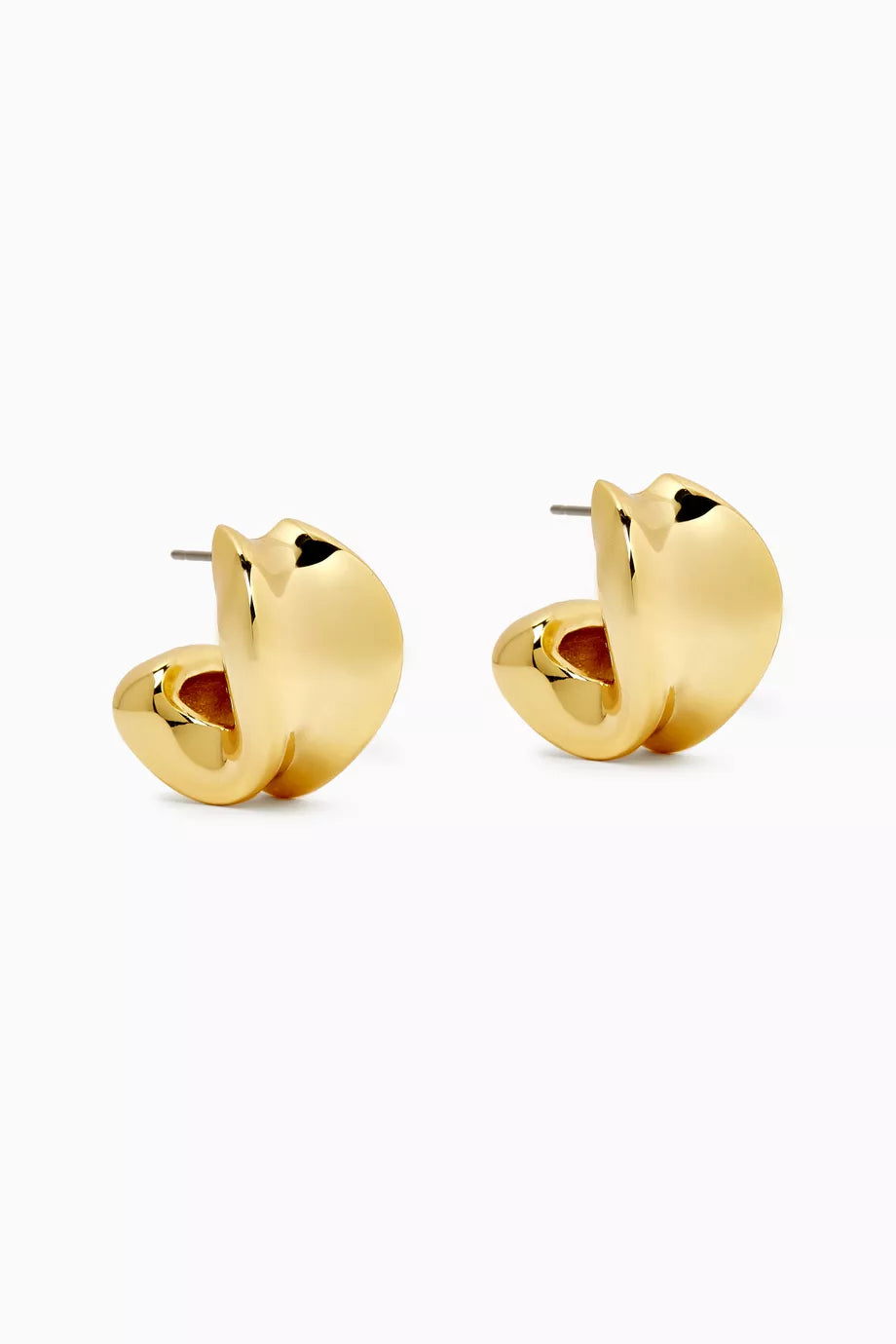 Chunky Doune Hoop Earrings in 14kt Gold-plated Brass
