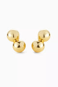 Lyra Climber Earrings in 14kt Gold-plated Brass