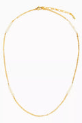 Delphine Freshwater Pearl Necklace in 14kt Gold-plated Brass