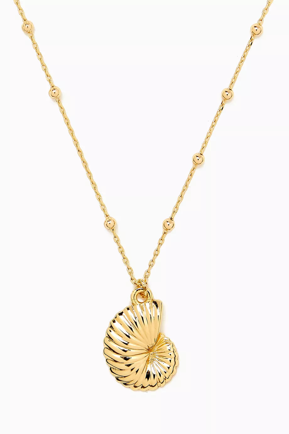 Shellfish Pendant Moro Necklace in 18kt Gold-plated Vermeil