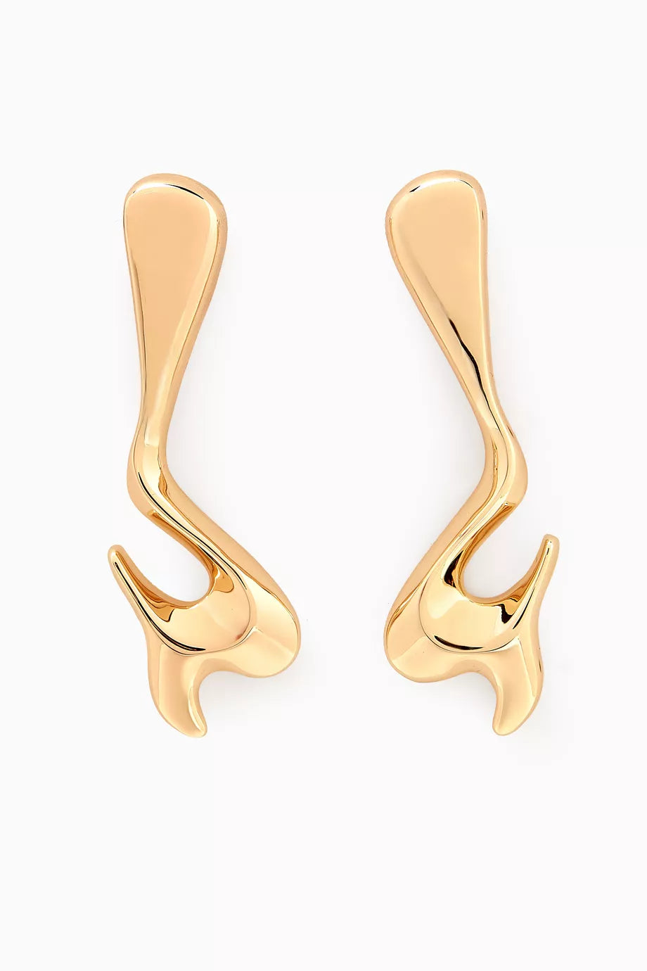 Saitho Statement Earrings in 18kt Gold-plated Metal