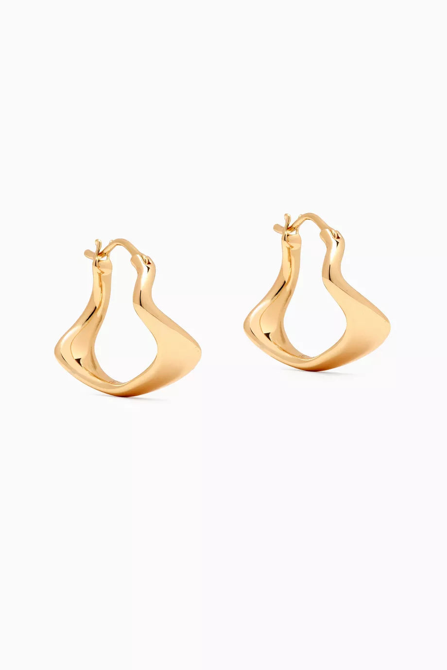Mini Astin Chunky Earrings in 18kt Gold-plated Metal