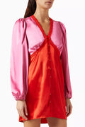 Louella Mini Dress in Satin