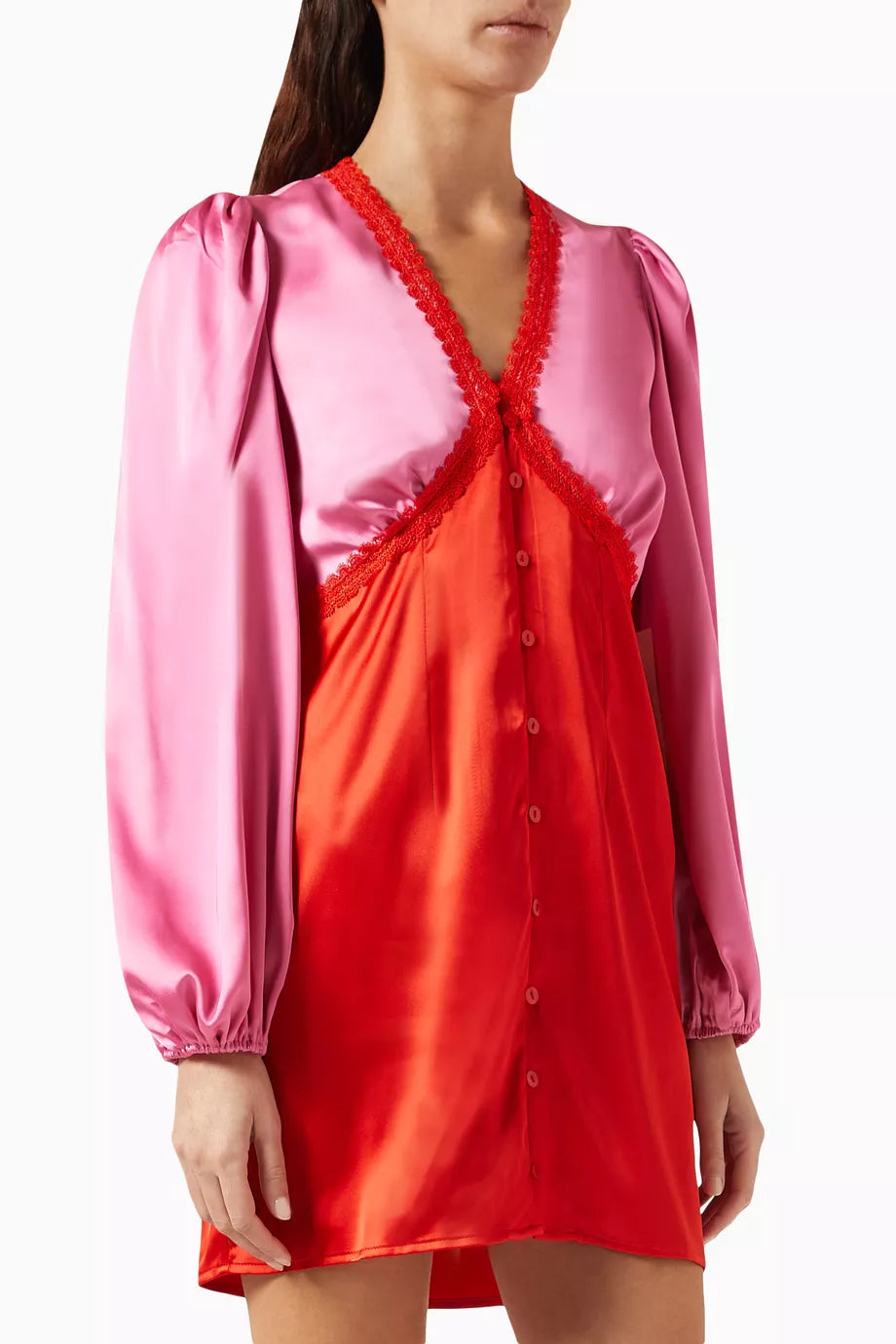 Louella Mini Dress in Satin
