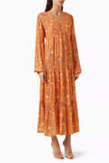 Leopard Stevie Maxi Dress in Viscose Jacquard