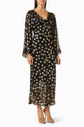 Isabella Star Jacquard Dress in Viscose