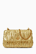 Mini Kira Flap Bag in Ruched Leather