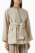 Front-tie Top in Cotton-blend