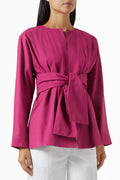 Front-tie Top in Cotton-blend