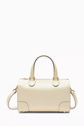 Mini Babila Boston Crossbody Bag in Millepunte Calfskin Leather