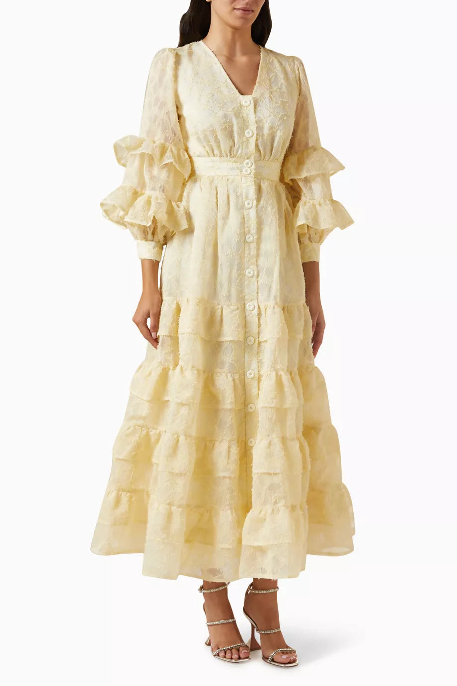 Bouquet Of Flowers Maxi Dress in Polyester