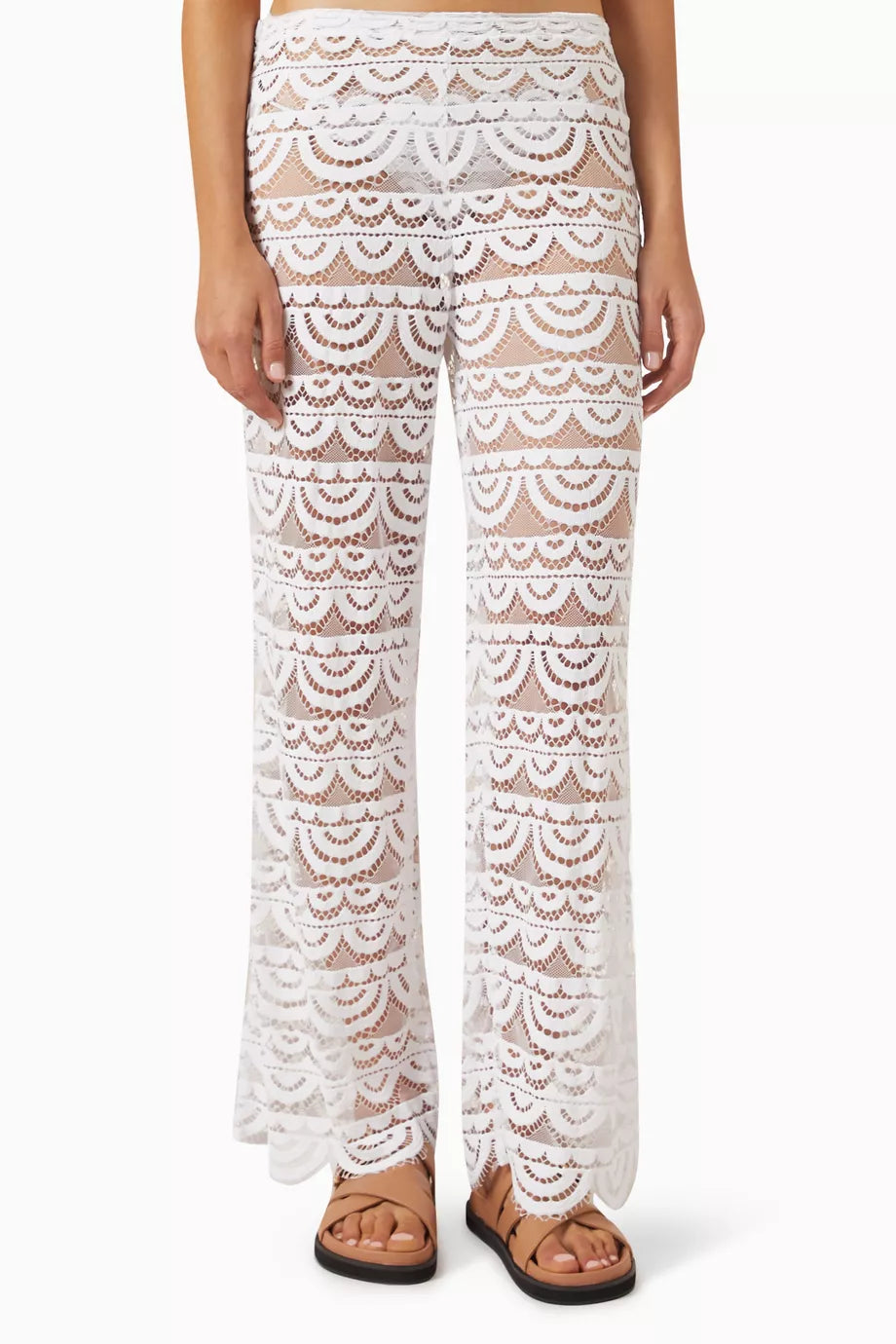 High-waist Pants in Lace