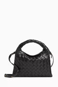 Mini Hop Hobo Bag in Intrecciato Leather