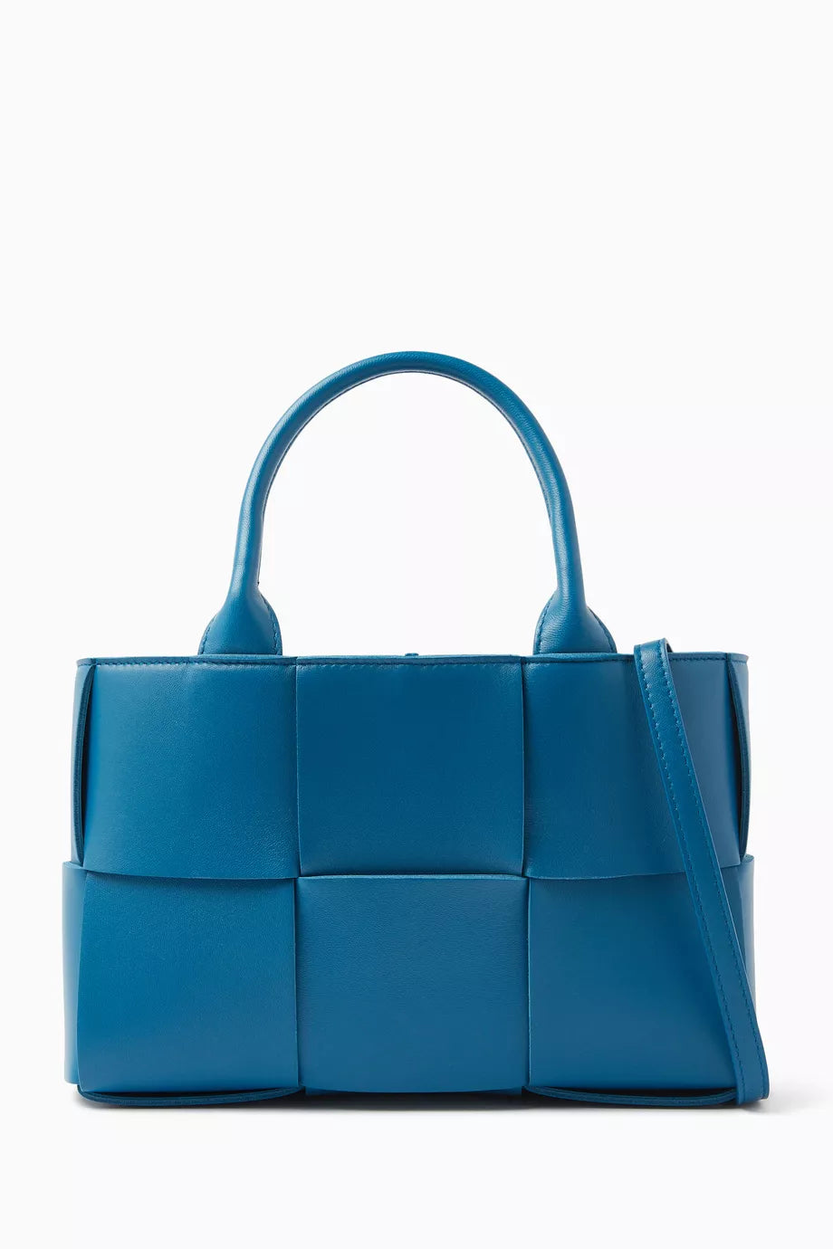 Mini Arco Tote Bag in Intrecciato Leather