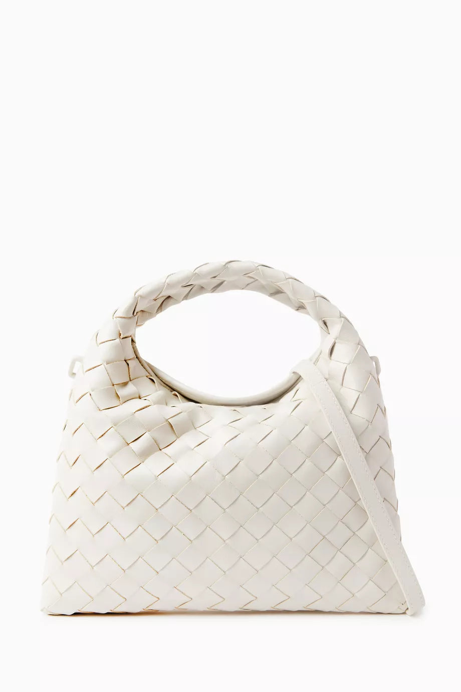 Mini Hop Hobo Bag in Intrecciato Leather