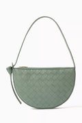 Mini Sunrise Shoulder Bag in Intrecciato Leather